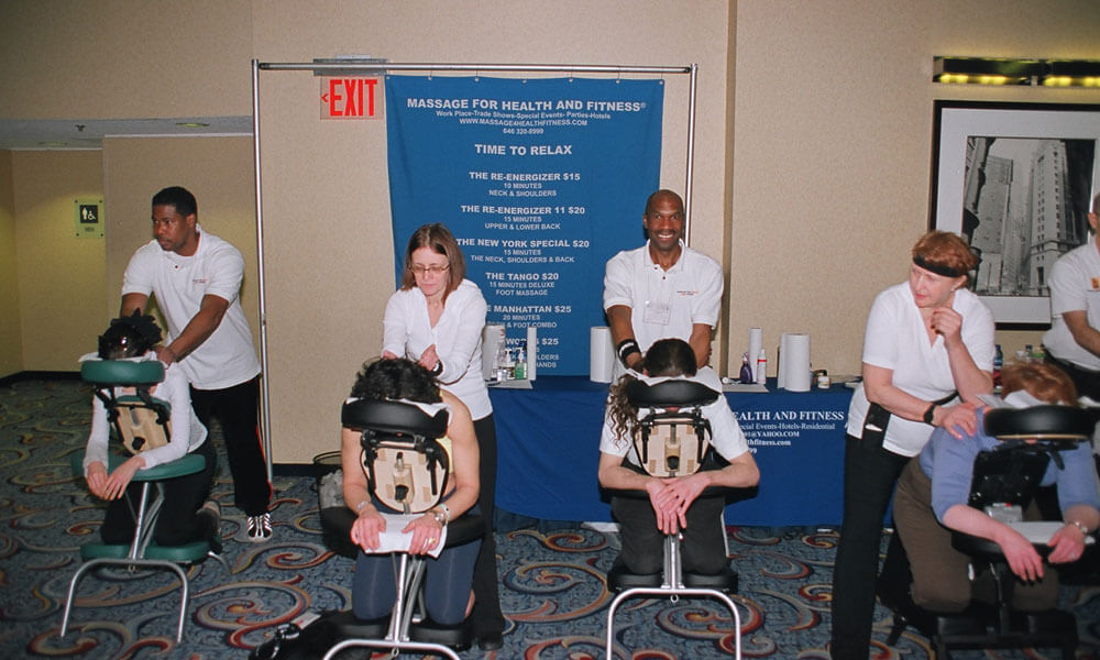 On site chair massage event